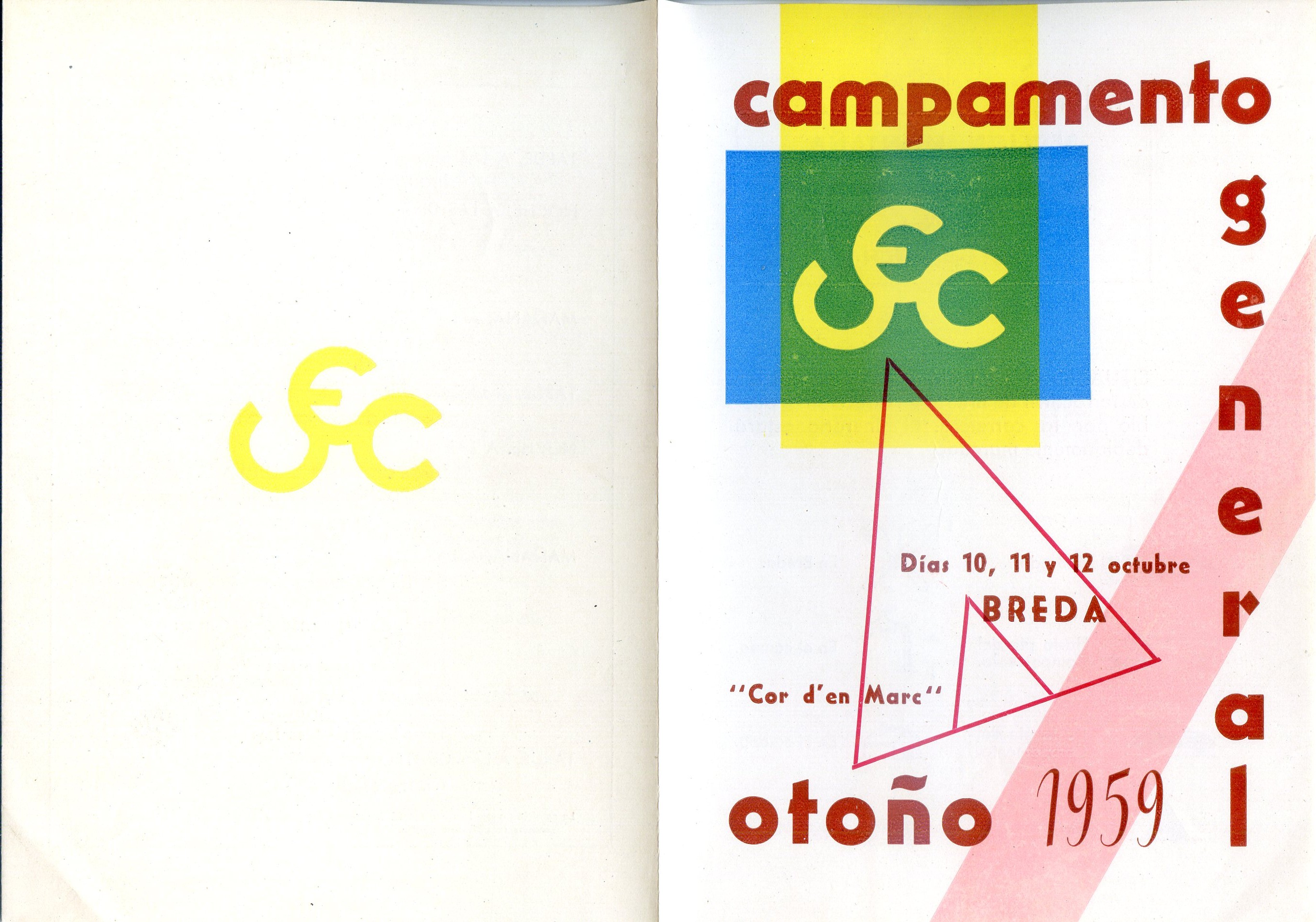 Campamento General UEC : Otoño 1959 : Días 10, 11 y 12 octubre Breda "Cor d'en Marc" - Portada